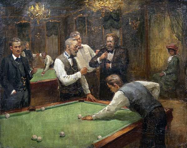 1900 Ilya Savvich Galkin Billiard Players